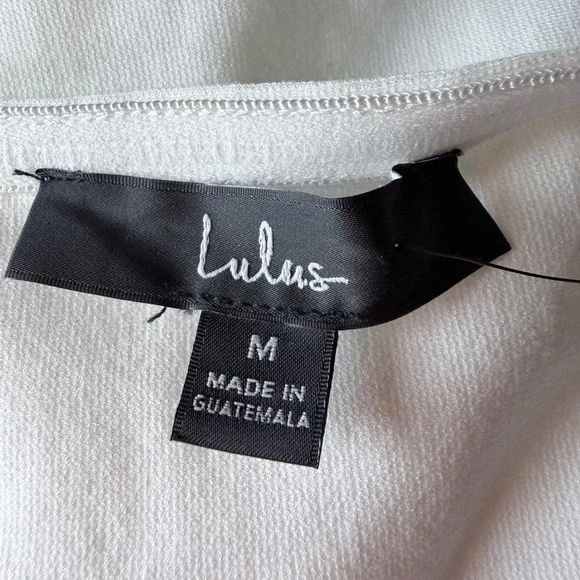 NWOT Lulus How Much I Care Ivory Off-the-Shoulder Midi Dress M Wedding Bridal - Picture 10 of 14